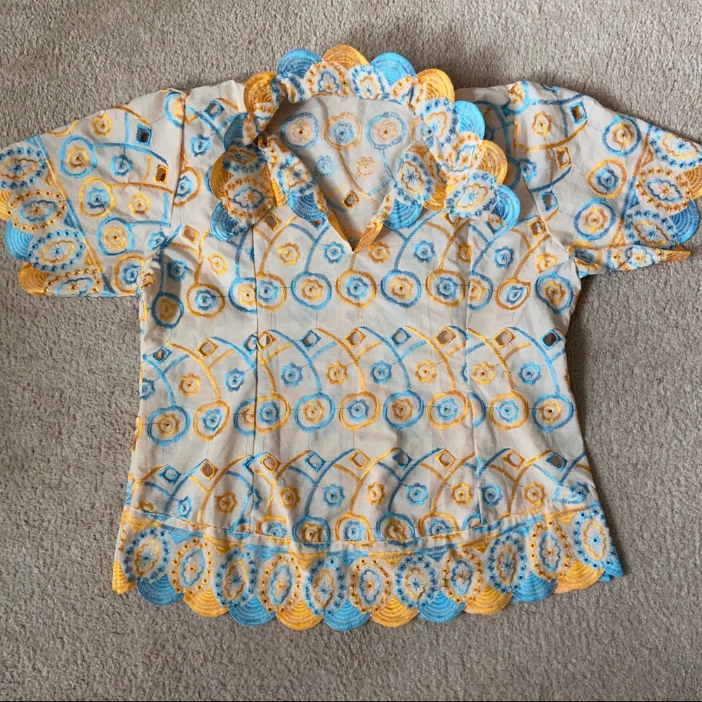 Bundle Vintage handmade floral print tunic  tops - Picture 8 of 14